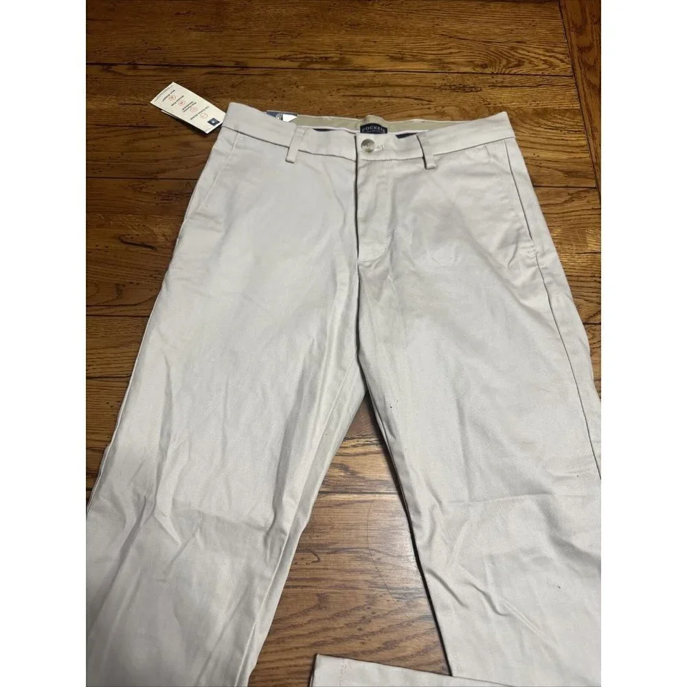 DOCKERS SIGNATURE Khaki Slim Pants Flex Waistband Wrinkle Free Khaki 28x30 #J61